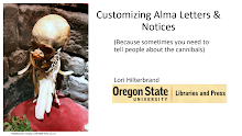 First slide of Customizing Alma Letters & Notices