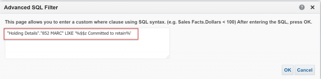 Advanced SQL Filter with function entered in textarea